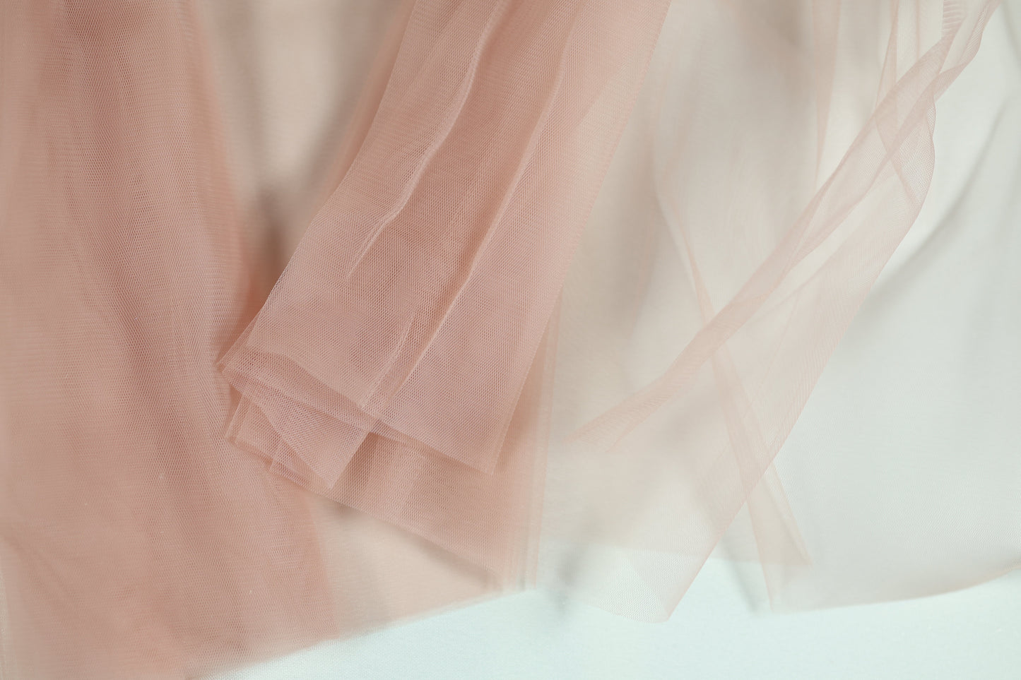 Transparenter Tüll in Rosé für Deko & mehr