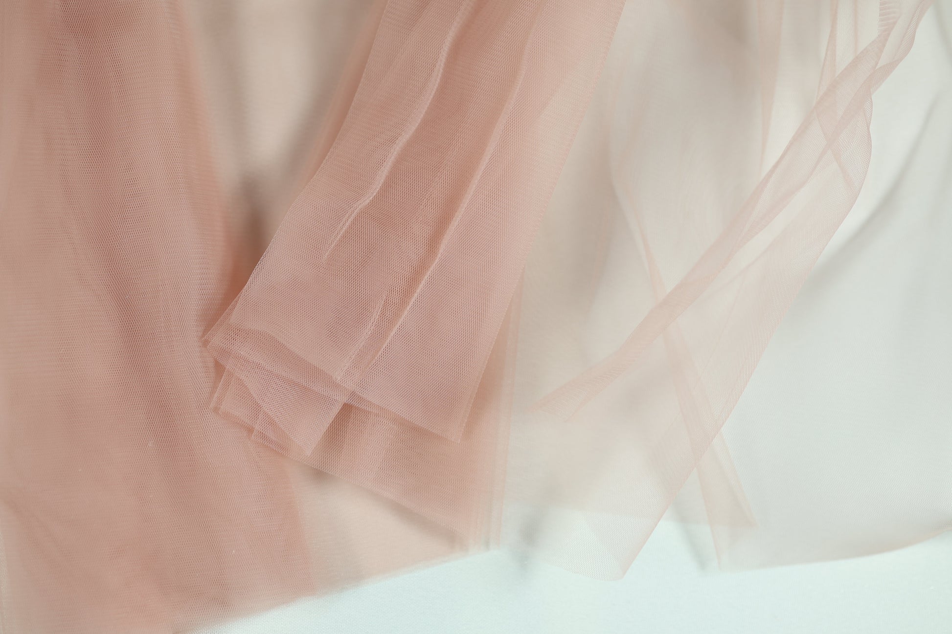 Transparenter Tüll in Rosé für Deko & mehr