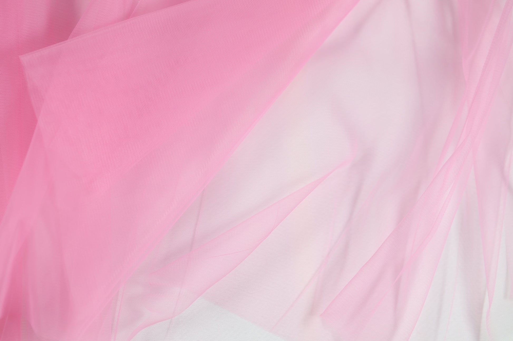 Transparenter Tüll in Zartrosa für Deko & mehr