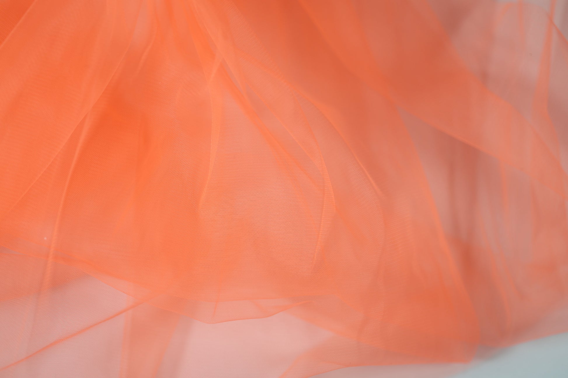 Transparenter Tüll in Orange für Deko & mehr