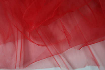 Transparenter Tüll in Rot für Deko & mehr