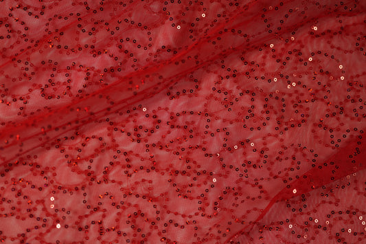 Spitzenstoff in Rot – elegant und fein verarbeitet