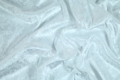 Weicher Stretch-Samt in Eisblau für Dekoration und Accessoires
