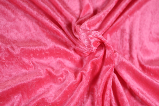 Pinker Pannesamt Stoff – leuchtend & weich