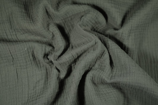 Musselin in Steingrau Musselin – ideal für Kleidung und Accessoires
