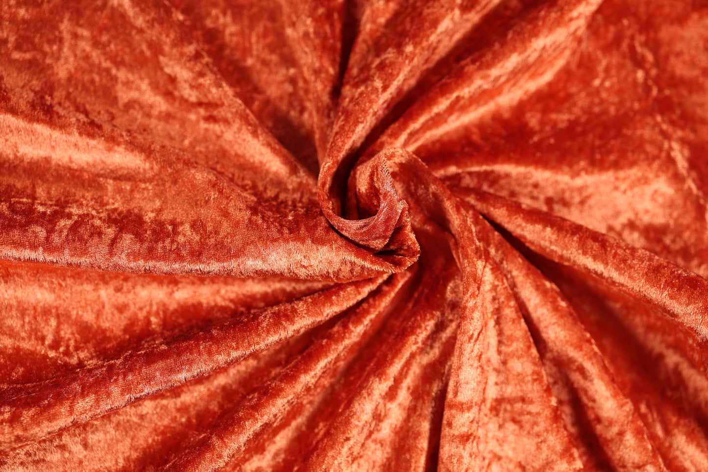 Glänzender Pannesamt Stoff Mandarine – leuchtend & weich