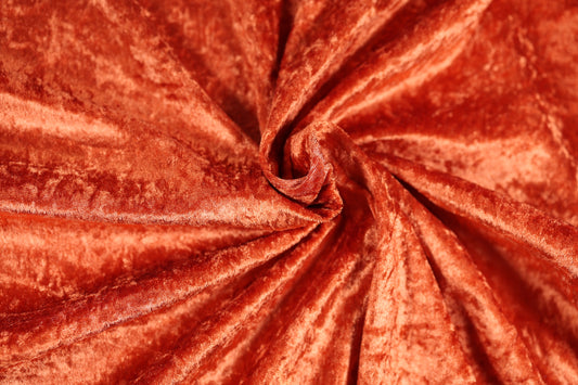 Glänzender Pannesamt Stoff Mandarine – leuchtend & weich