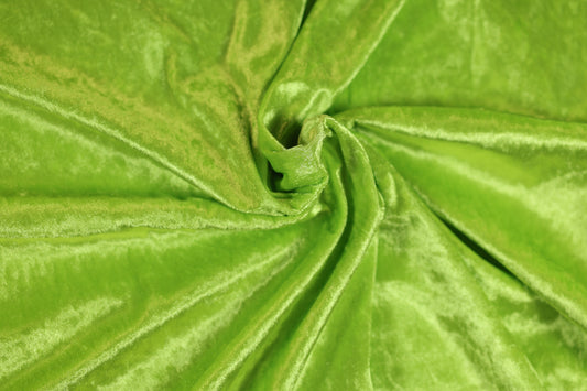 Pannesamt Stoff Limettengrün – leuchtend und weich