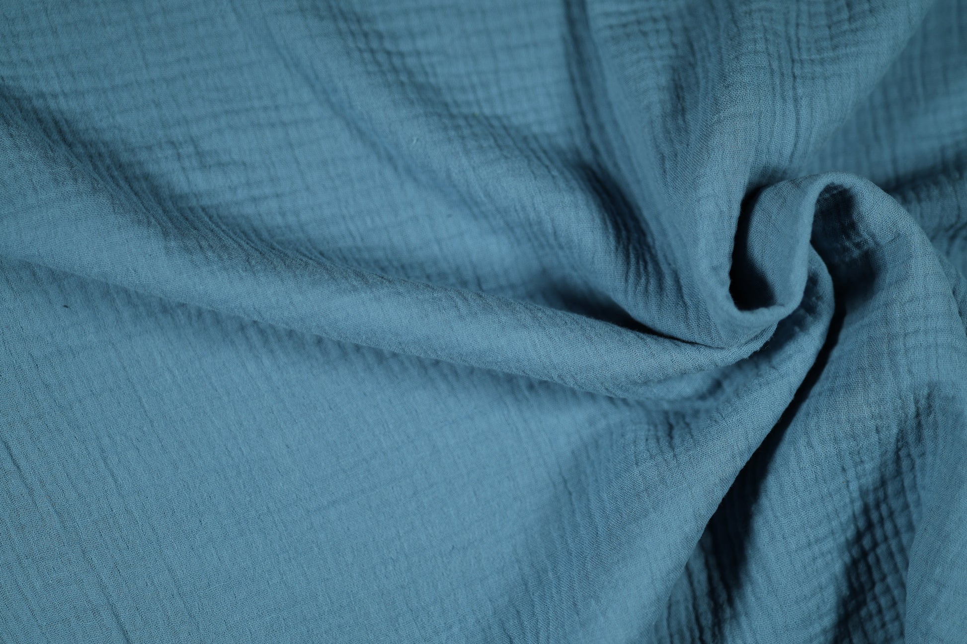 Musselin Stoff in Jeansblau – ideal für Babydecken und leichte Kleidung