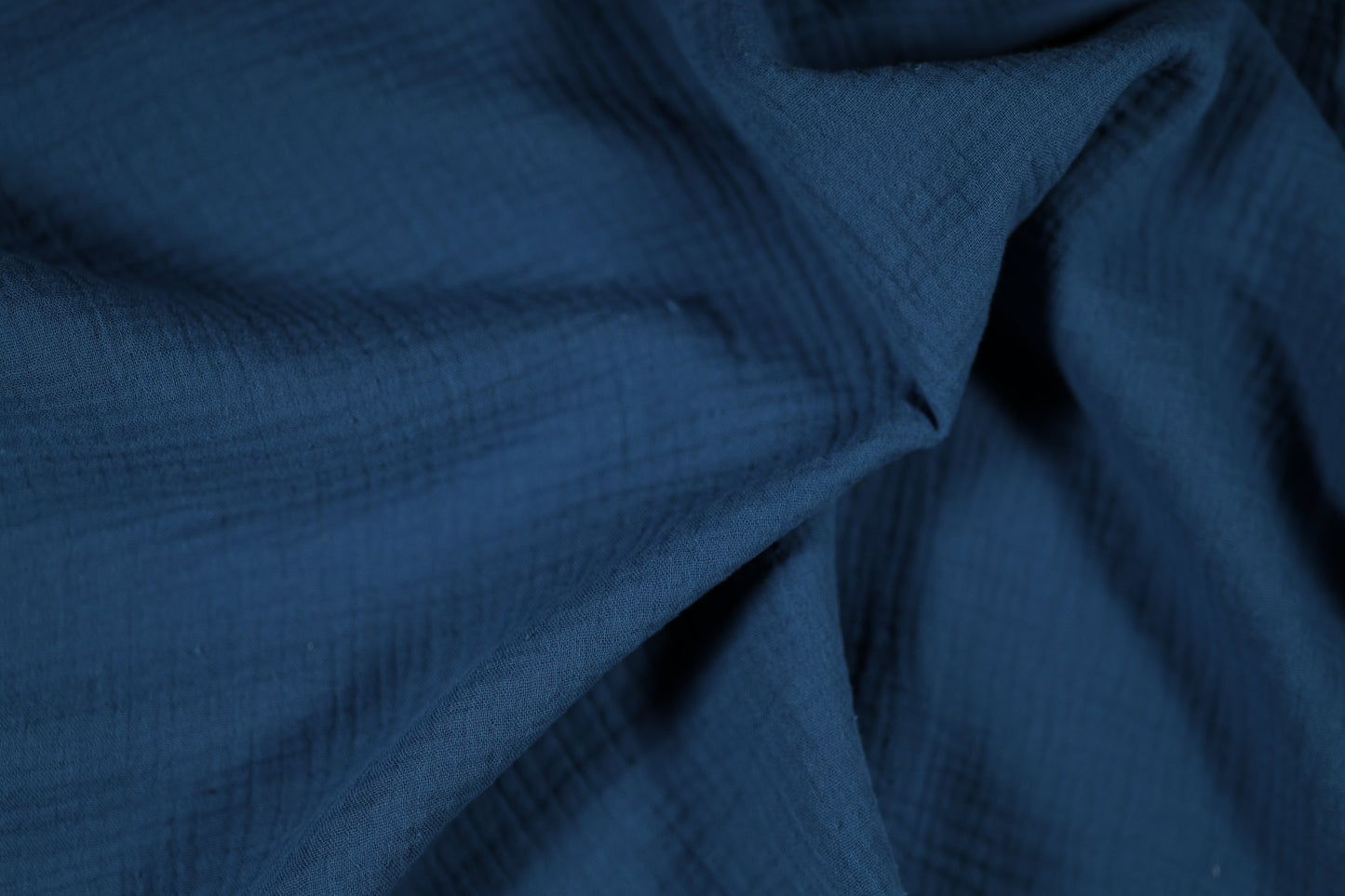 Musselin Stoff in Marineblau – ideal für Babydecken und leichte Kleidung