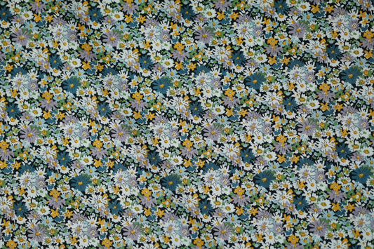 Baumwoll Stretch mit floralen Mustern – ideal für Sommerkleidung und Accessoires