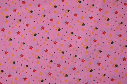 Baumwoll Stretch Stoff Sternenhimmel Pink – elastisch und angenehm für vielfältige Projekte