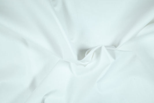 Baumwoll Stretchstoff in Weiß – weich, elastisch und vielseitig verwendbar