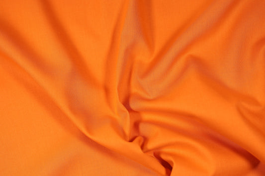 Baumwoll Stretchstoff in Mandarine – weich, elastisch und vielseitig verwendbar