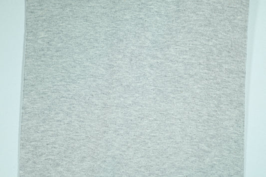 Weicher Bündchenstoff in Hellgrau – ideal für Baby- und Freizeitmode