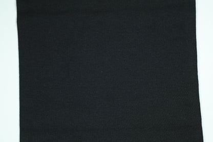 Elastischer Bündchenstoff in klassischem Schwarz – formstabil und vielseitig