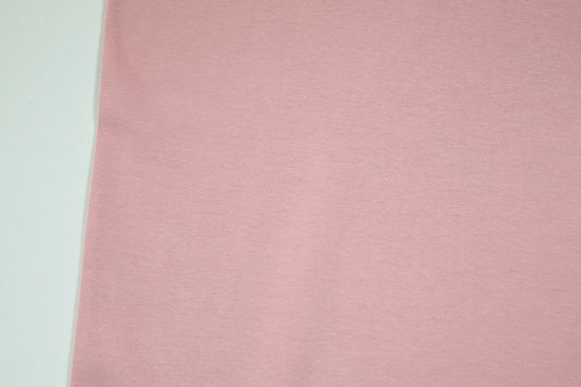 Bündchenstoff aus Baumwolle in klassischem Altrosa – zart, elastisch und feminin