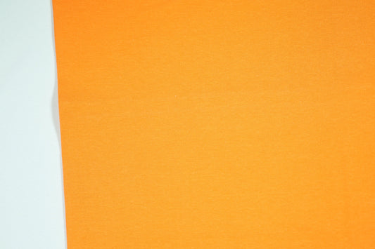 Orangefarbener Bündchenstoff aus Baumwolle – elastisch und farbintensiv 34cm breit