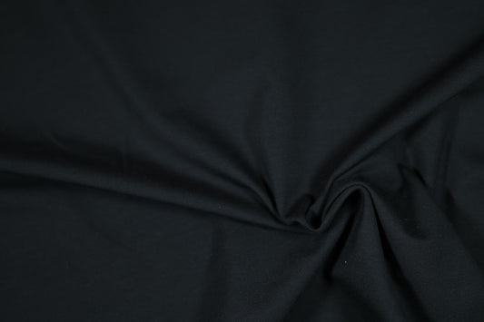 Schwarzer Baumwolljersey – elastisch und pflegeleicht