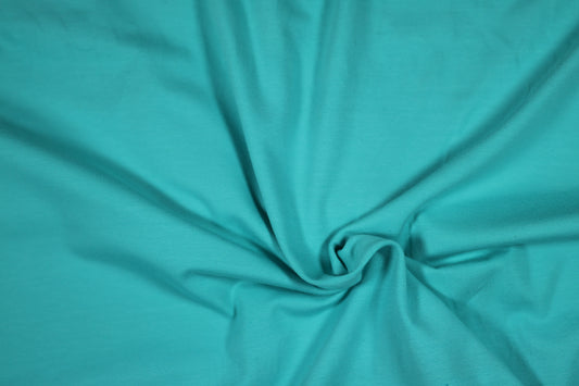 Türkiser Baumwolljersey – weich & elastisch
