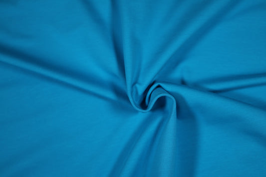 Türkisblauer Baumwolljersey – perfekt für sportliche Kleidung