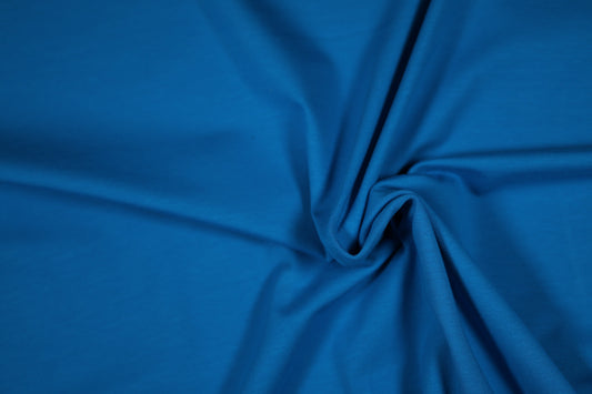 Baumwolljersey in intensivem Royalblau für sportliche Mode