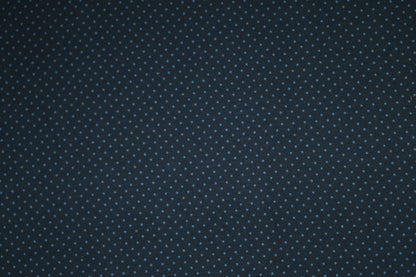 Baumwollstoff mit Motiv: marineblau mit feinen punkten – weich & kindgerecht.