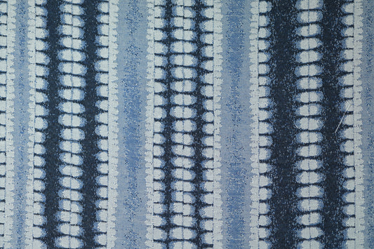 Vorhangstoff – Streifenoptik Blau – hochwertiger Baumwollstoff mit stilvollem Muster