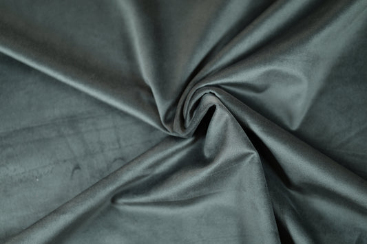 Verdunklungsstoff – Graublau – lichtundurchlässiger Verdunklungsstoff aus Polyester. Blackout Stoff