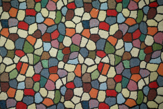 Bunter Möbelstoff mit Mosaikmuster in Multicolor – perfekt für kreative Raumgestaltung