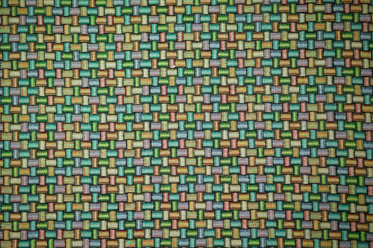 Bunter Möbelstoff mit gewebtem Muster in Multicolor-Farbkombination – perfekt für moderne Polsterprojekte