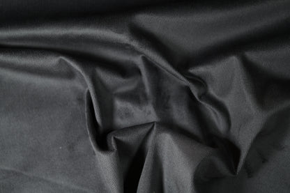 Feincord Stoff in Anthrazit mit weicher Rippenstruktur – ideal für Jacken und Hosen
