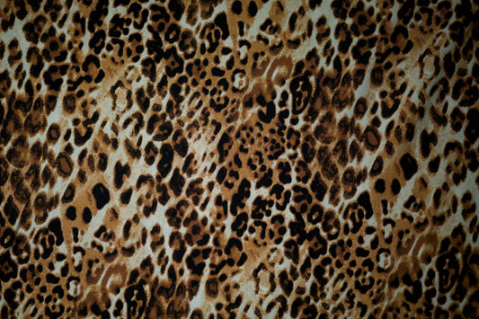 Viskose – Leopard Allover in Braun – ideal für Sommerkleidung, Blusen und Accessoires