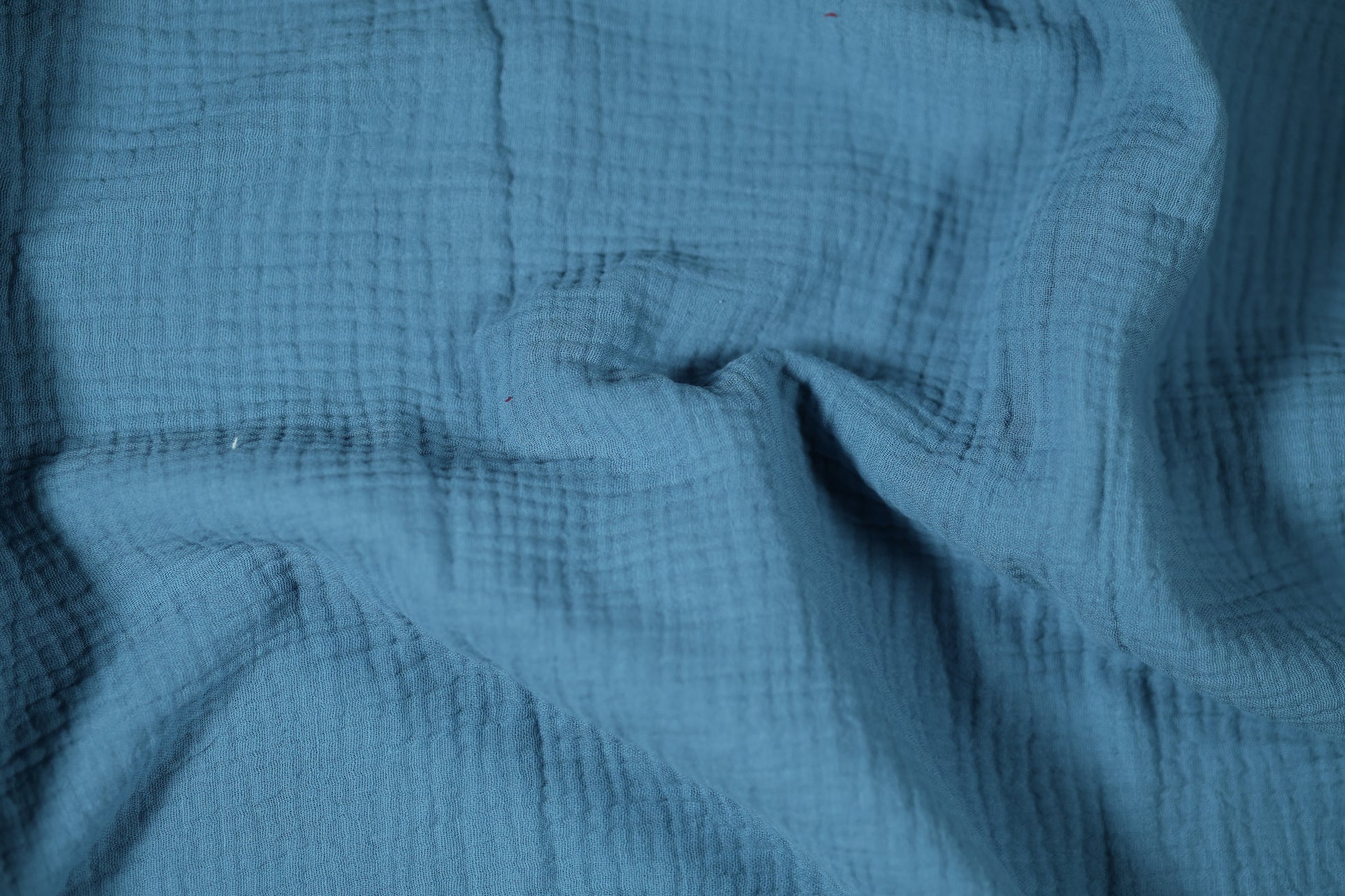 Musselinstoff in Jeansblau – natürlich, atmungsaktiv und hautfreundlich