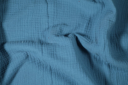 Musselinstoff in Jeansblau – natürlich, atmungsaktiv und hautfreundlich