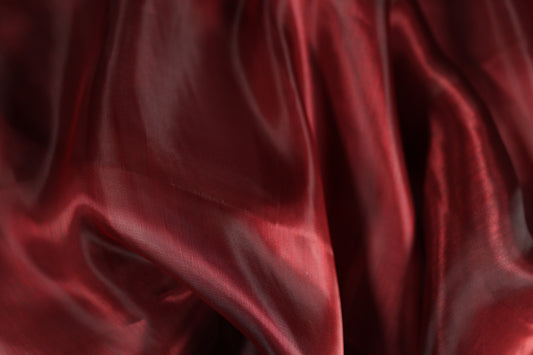 Roter Organza Stoff glänzend transparent 140cm breit