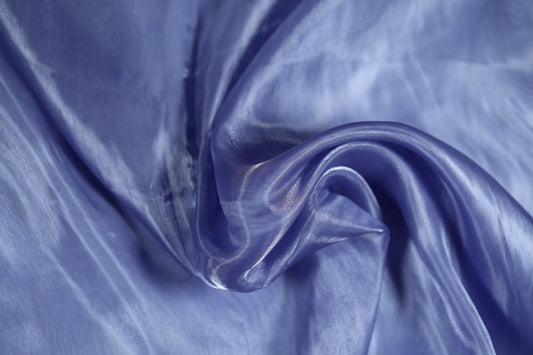 Hellblauer Organza Stoff glänzend transparent 140cm breit