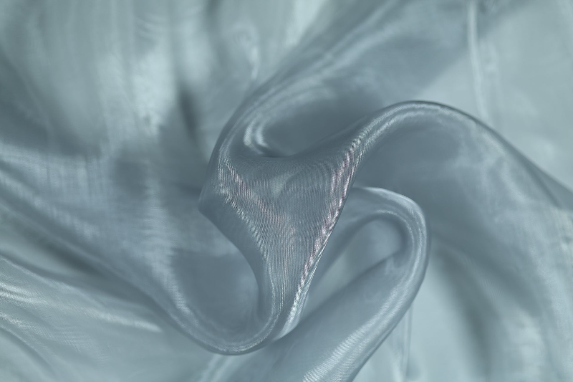 Organza Stoff silbergrau transparent glänzend 140cm breit