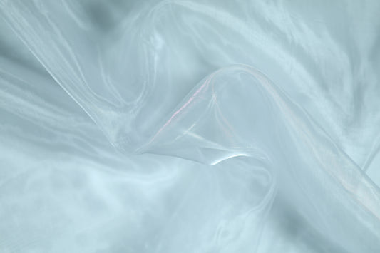 Weißer Organza Stoff transparent glänzend 140cm breit